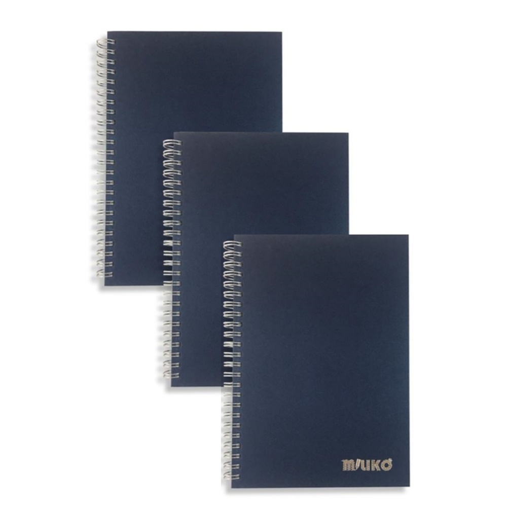 A5 BLUE KRAFT PAPER 3 NOTEBOOKS(DOT,SQUARE,RULED)